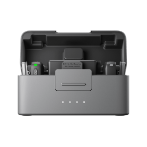 DJI Mic Mini con dos micrófonos, receptor y estuche de carga